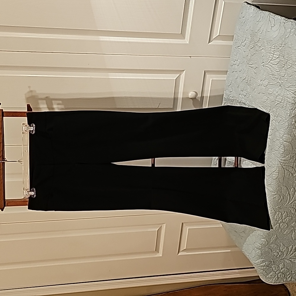 Express Editor Slight Flare Dress Pants, Black,  Size 4